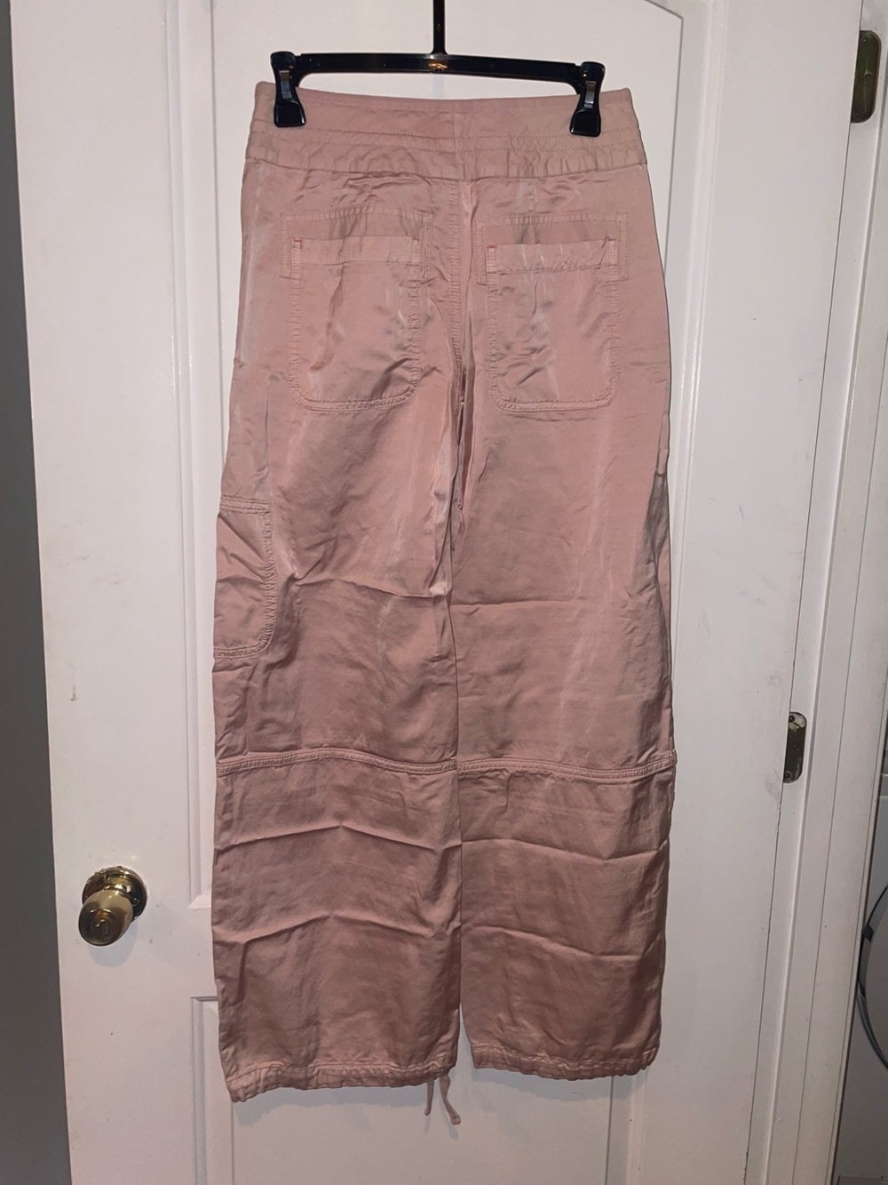 New! Anthropologie Pilcro Pink Satin Parachute Wide Leg & Jogger Pants 🎀 size 25 - Picture 6 of 10